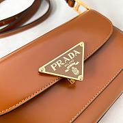 Kitlife Prada Logo-Plaque Shoulder Bag brown - 24x11x4cm - 4