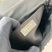 Prada mini crystal-embellished triangle logo shoulder bag black - 17x11.5x6 cm - 2