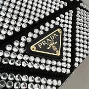 Prada mini crystal-embellished triangle logo shoulder bag black - 17x11.5x6 cm - 5