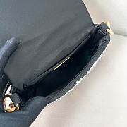 Prada mini crystal-embellished triangle logo shoulder bag black - 17x11.5x6 cm - 6