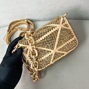 Prada mini crystal-embellished triangle logo shoulder bag gold - 17x11.5x6 cm - 2