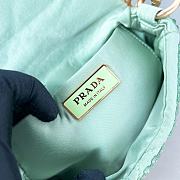 Prada mini crystal-embellished triangle logo shoulder bag green - 17x11.5x6 cm - 3