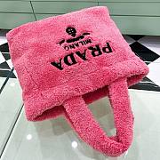 Kitlife Prada Logo Tote Terry Cloth Pink bag - 34x 16x 40 cm - 3