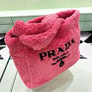 Kitlife Prada Logo Tote Terry Cloth Pink bag - 34x 16x 40 cm - 2
