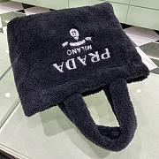 Kitlife Prada Logo Tote Terry Cloth Black bag - 34x 16x 40 cm - 5