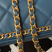 Kitlife Chanel logo blue bag - 22×21×9cm - 5
