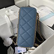 Kitlife Chanel logo blue bag - 22×21×9cm - 3