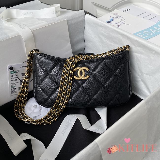 Kitlife Chanel hobo black bag - 12×21×4cm - 1