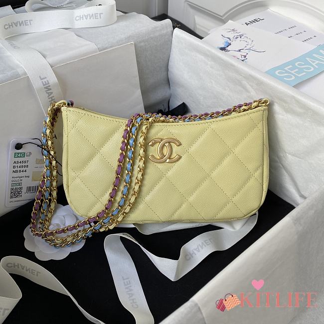 Kitlife Chanel hobo yellow bag - 12×21×4cm - 1