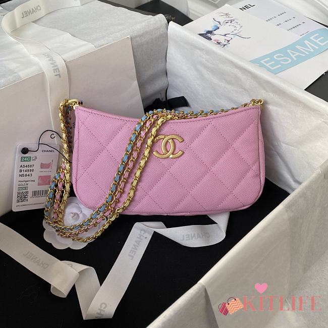 Kitlife Chanel hobo Pink bag - 12×21×4cm - 1