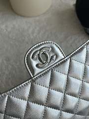 Chanel silver Flap Bag Lambskin - 25 cm - 5