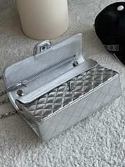 Chanel silver Flap Bag Lambskin - 25 cm - 4