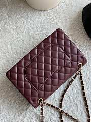 Chanel wine red Flap Bag Lambskin - 25 cm - 2