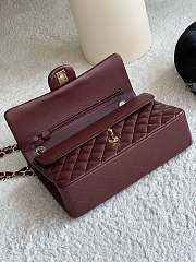 Chanel wine red Flap Bag Lambskin - 25 cm - 4