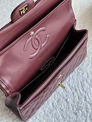 Chanel wine red Flap Bag Lambskin - 25 cm - 6