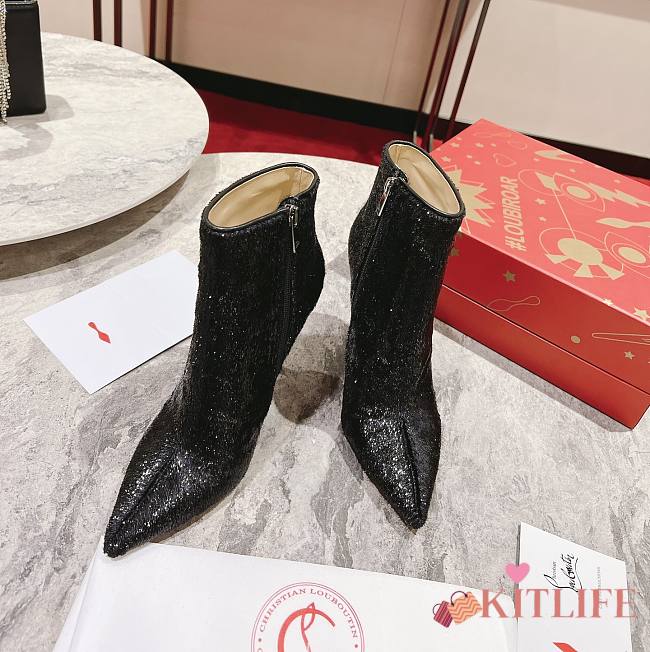 kitlife Maison Christian Louboutin boots black - 8.5cm - 1