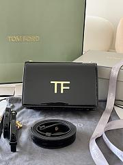 kitlife Tom Ford 2way black shiny leather bag - 16x10x4 cm  - 1