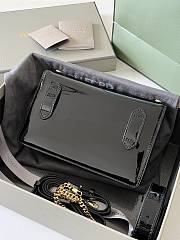 kitlife Tom Ford 2way black shiny leather bag - 16x10x4 cm  - 2