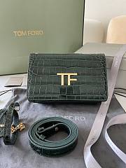 kitlife Tom Ford 2way green shiny leather bag - 16x10x4 cm  - 5