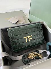 kitlife Tom Ford 2way green shiny leather bag - 16x10x4 cm  - 6