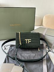 kitlife Tom Ford 2way green shiny leather bag - 16x10x4 cm  - 4