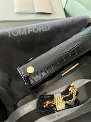 kitlife Tom Ford 2way black bag crocodile skin leather - 16x10x4 cm - 5