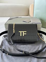 kitlife Tom Ford 2way black bag crocodile skin leather - 16x10x4 cm - 3