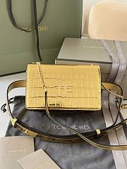 kitlife Tom Ford 2way Gold bag crocodile skin leather - 16x10x4 cm - 1