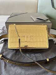 kitlife Tom Ford 2way Gold bag crocodile skin leather - 16x10x4 cm - 5