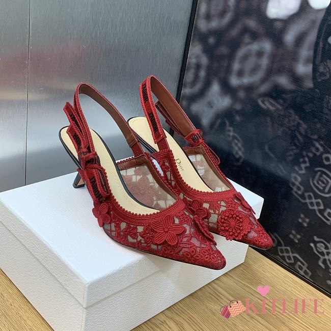 kitlife J‘Adior Slingback Pump red 6.5cm - 1