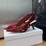 kitlife J‘Adior Slingback Pump red 6.5cm - 3