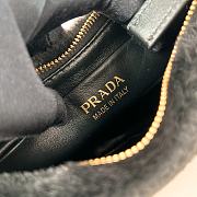 Kitlife Prada Arqué shearling and leather shoulder bag black - 22.5x18.5x6 cm - 3