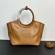 Kitlife MiuMiu hobo logo tote bag brown - 12x22x23 cm - 1