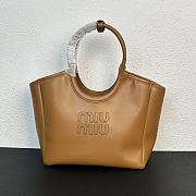 Kitlife MiuMiu hobo logo tote bag brown - 12x28x26 cm - 1