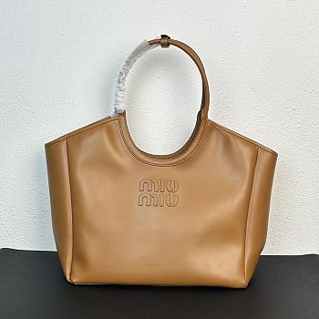 Kitlife MiuMiu hobo logo tote bag brown - 18x38x38 cm