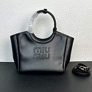 Kitlife MiuMiu hobo logo tote bag black - 12x22x23 cm - 1