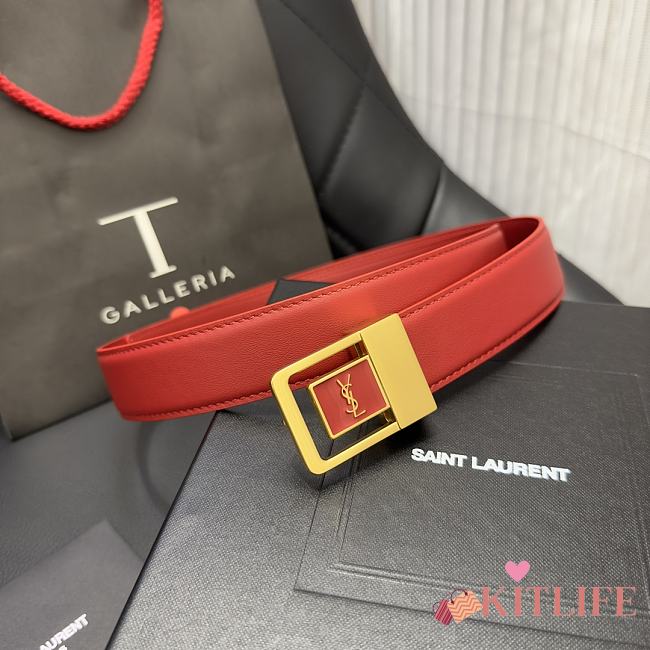 kitlife Saint Laurent belt red - 3cm - 1