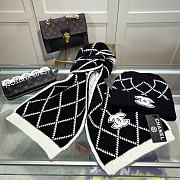 Chanel Knit Hat & Scarf Set black 01 - 3