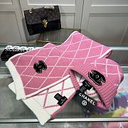 Chanel Knit Hat & Scarf Set pink 01 - 1