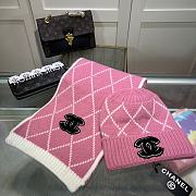 Chanel Knit Hat & Scarf Set pink 01 - 4