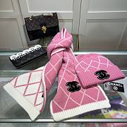 Chanel Knit Hat & Scarf Set pink 01 - 2