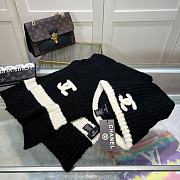 Chanel Knit Hat & Scarf Set Black 02 - 4