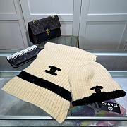 Chanel Knit Hat & Scarf Set Beige 02 - 3