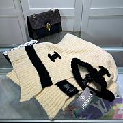 Chanel Knit Hat & Scarf Set Beige 02 - 2