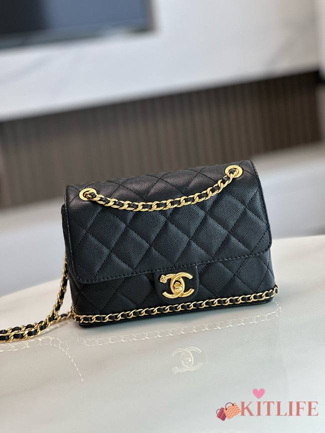 kitlife Chanel MATELASSE cc black bag - 20.5x7.5x13 cm - 1