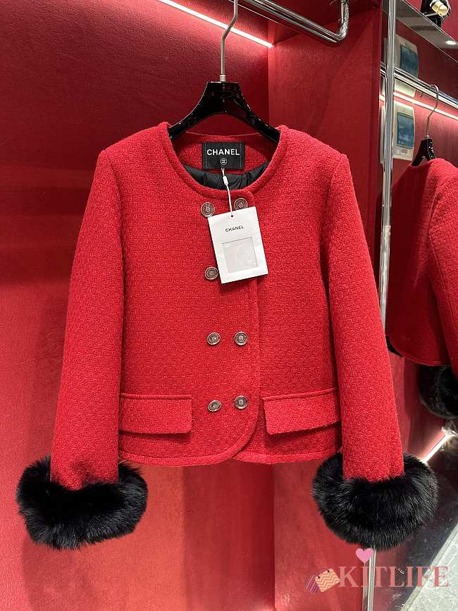 Kitlife Chanel Tweed Blazer red - 02 - 1