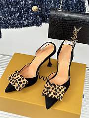 Kitlife LV Blossom Slingback Pump Black - 9.5 cm heels - 1