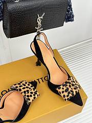 Kitlife LV Blossom Slingback Pump Black - 9.5 cm heels - 5