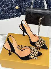 Kitlife LV Blossom Slingback Pump Black - 9.5 cm heels - 3
