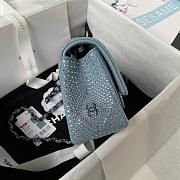 Kitlife chanel flapbag bling bling blue bag -25 cm - 5